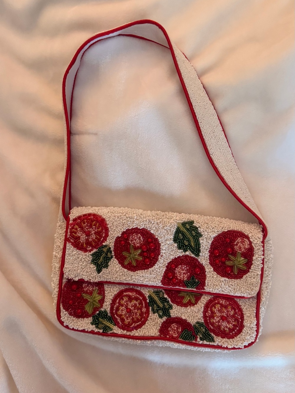 Beaded Tomato bag